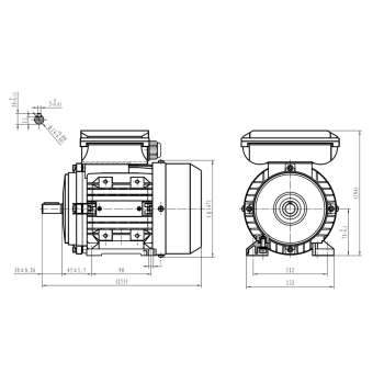 Silnik elektryczny jednofazowy 0,37kW 1400 obr/min. 71B3